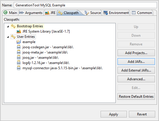 Eclipse configuration